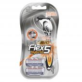 Станок для бритья Bic Flex 5 Hybrid 5 лезвий 2 сменные кассеты, мужской, 1 шт