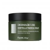 Лёгкий крем на основе центеллы азиатской FarmStay DERMA CUBE Centella Madeca Cream, 100g