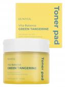 Выравнивающие подушечки-пады EUNYUL Vita Balance Green Tangerine Toner Pad, 70pads