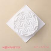 Форма для муссовых десертов и выпечки KONFINETTA «Вихрь», 17,5_5,5 см, ячейка d=15 см, цвет белый