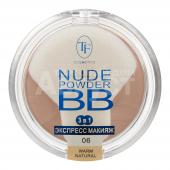 Пудра компактная Triumf Nude BB Powder, теплый натуральный, тон 06