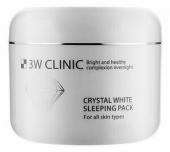 3W CLINIC CRYSTAL WHITE Маска для лица ночная осветляющая, 100мл СГР