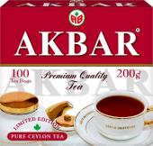 AKBAR LIMITED EDITION черный чай, 100 пак.