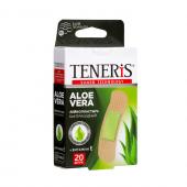 Лейкопластырь бактерицидный TENERIS ALOE  с подушкой алоэ, на полимерной основе, 76х19 мм