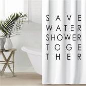 Штора для ванной «Save water»,145_180 см