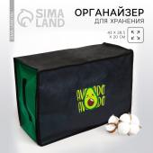 Органайзер для хранения, кофр для белья с pvc-окном «Avocado», 43 х 28,5 х 20 см.