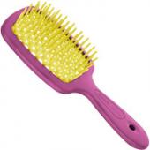 Щетка Janeke Superbrush Small для волос фуксия с желтым 17,5x7x3 см