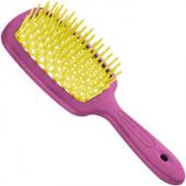 Щетка Janeke Superbrush для волос фуксия с желтым 20,3x8,5x3,1 см