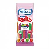 Жевательный мармелад Vidal Vegan Sour Belts 4x4 (фруктовые полоски) 90 г