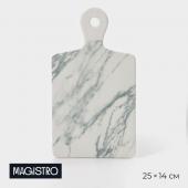 Блюдо фарфоровое для подачи Magistro Real Marble, 25_14 см