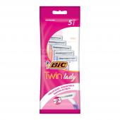 Станок для бритья Bic Twin ladi 2 лезвия одноразовый, женский, 5 шт