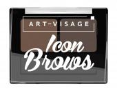 AV Двойные монохромные тени для бровей ICON BROWS 102 брюнет