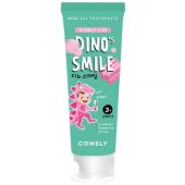 Детская гелевая зубная паста DINO's SMILE c ксилитом и вкусом жвачки, 60г, Consly