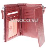 03 9929m-3 d.red кошелек GENUINE LEATHER натуральная кожа 9х12х2