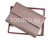 1013-34 gray кошелек GENUINE LEATHER натуральная кожа 9,5х14