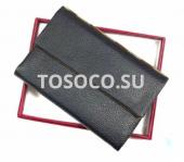 1013-34 black кошелек GENUINE LEATHER натуральная кожа 9,5х14