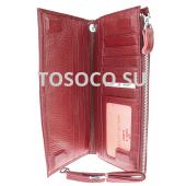 03 9701-3 d.red  кошелек GENUINE LEATHER натуральная кожа 10х20х2