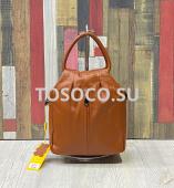 018-2 brown рюкзак Wifeore натуральная кожа 22x10x26