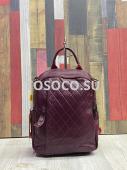 8299-2 wine red рюкзак Wifeore натуральная кожа 28x9x21