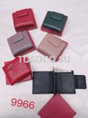 9966 кошелек GENUINE LEATHER натуральная кожа 9х12х2