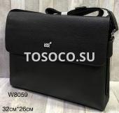 W8059  black сумка натуральная кожа 26х32