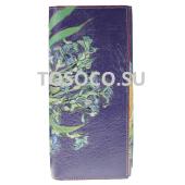 Vy456693a-2 purple flower  кошелек Vereva classic натуральная кожа 10х20х2