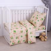 Постельное бельё BABY За медом бежевый 112х147см, 110х150см, 60х60см, бязь 120г/м, , хлопок 100%