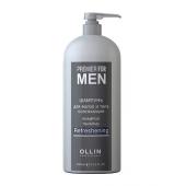 OLLIN premier for men шампунь для волос и тела освежающий 1000мл