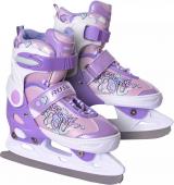 Коньки раздвижные р.29-32 PW-223B-177 white/purple RUSH ACTION