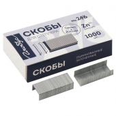 Скобы для степлера, Staples, №24/6 (30 л), покрытие оцинкованное, 1000 шт