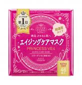 KOSE Маска для лица PRINCESS Veil Aging ЭКСПРЕСС-УХОД 6 в 1 антивозрастной, хлопковая 46 шт., сыворотка 525 мл. в коробке