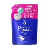 SHISEIDO Гель для душа Senka Perfect Bubble с гиалуроновой кислотой и коллагеном аромат ландыша и жасмина, 350 мл., сменная упаковка