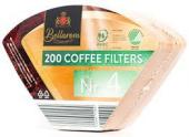 Фильтры для кофеварок небеленые Bellarom coffee filters "№4"  200 шт