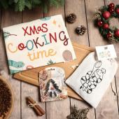 Набор в мешочке "Этель" Xmas cooking : полотенце 40х70 см, формочки для запекания - 3 штуки