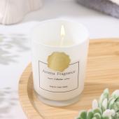 Свеча ароматическая "Aroma Candle",белый чай, белая, 5,5х6,5 см