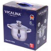 Кастрюля из нержавеющей стали VICALINA 3,6л, индукция, VL-7013