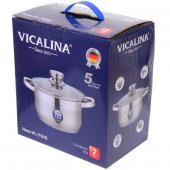 Кастрюля из нержавеющей стали VICALINA 6,3л, индукция, VL-7015