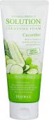 DEOPROCE NATURAL PERFECT SOLUTION CLEANSING FOAM GREEN EDITION CUCUMBER Пенка для умывания с экстрактом огурца 170г