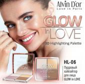 Alvin Dor Пудровый хайлайтер для лица 4 в 1 GLOW IN LOVE HL-06 (тон 01)