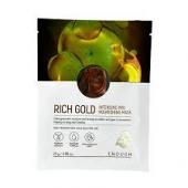 ENOUGH RICH GOLD INTENSIVE PRO Тканевая маска для лица на основе ионов золота, 25г