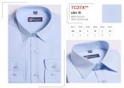 *TC27X** Сорочка подростковая длин. рукав притал., голубой, BROSTEM