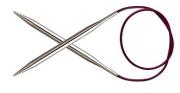 10361 Knit Pro Спицы круговые для вязания Nova Metal 2 мм/100 см, никелированная латунь, серебристый
