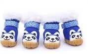 Ботинки зимние для животных "МОДНЫЙ БРО", на липучке, цвет синий, размер 5, 6см
