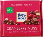 Ritter Sport Молочный с Лесным орехом и Клюквой, 100 г