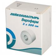 лейкопластырь 3х500 /картон упак
