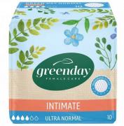 Прокладки женские 10 шт Ultra Normal Dry INTIMATE GREEN DAY
