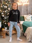 Лонгслив детский "Смайл" черный