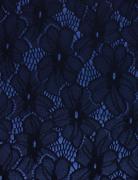 Гипюр на подкладе "Одри- крупные цветы", василек/т.синий