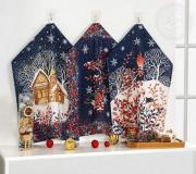 К-т полотенец "Колядки" 50*60 см. - 3 шт. рогожка хлопок 100%