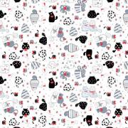 Ткань детская фланель ширина 90 см, цвет «Кошечки»